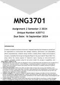 MNG3701 Assignment 2 (ANSWERS) Semester 2 2024 - DISTINCTION GUARANTEED