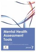 Exam (elaborations) Mental Health Assessment Tools 