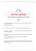 APHY 201 LAB EXAM WITH GUARANTEED ACCURATE ANSWERS