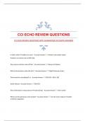 CCI ECHO REVIEW QUESTIONS WITH GUARANTEED ACCURATE ANSWERS