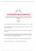 CCI REGISTRY MOCK EXAM 2024 WITH GUARANTEED ACCURATE ANSWERS|UPDATED