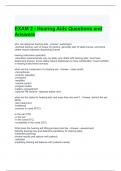 EXAM 2 - Hearing Aids Questions and Answers