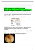 Hearing Aid Dispenser-Hearing Disorders Exam Questions and Answers