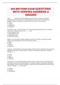 NR605 Midterm Exam QUESTIONS QUESTIONS WITH VERIFIED ANSWERS A GRADED