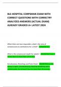 BLS HOSPITAL CORPSMAN EXAM WITH CORRECT QUESTIONS WITH CORRECTRY ANALYZED ANSWERS (ACTUAL EXAM) ALREADY GRADED A+ LATEST 2024       