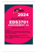 EDS3701 ASSIGNMENT 04 DUE DATE: 31 JULY 2024 ASSIGNMENT NUMBER: 693526 FOR PERSONAL ASSISTANCE 0......7........6....4......0.......3......1.....2......2.....9 QUESTIONS 4.1 Explain why it is important to learn about indigenous knowledge in the curriculum.