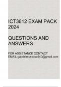 ICT3612 Exam pack 2024(Questions and answers)