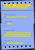 Soc 285 Quiz 1 Answered Questions |  Already Passed | 100 % Correct Answers Sociology (Terry McGinn definiton) Ans: Sociology explores how the group is powerfulin various situations. 3 dimensions of sociology Ans: theory <-> researc