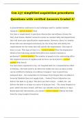 Con 237 simplified acquisition procedures Questions with verified Answers Graded A+