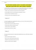 ATI CAPSTONE NURSING CARE OF CHILDREN ASSESSMENT  QUESTIONS WITH 100% CORRECT ANSWERS