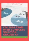 CDI 2024 EXAM WITH COMPLETE SOLUTION GRADED A+