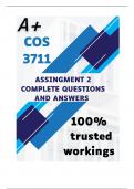 COS3711 Assignment 2 (COMPLETE ANSWERS) 2024 - DUE 18 July 2024