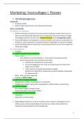 Samenvatting en collegenotities marketing (2de bachelor HW: HBN47B)