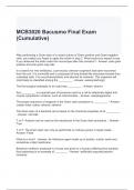 MCB3020 Bacusmo Final Exam (Cumulative) Questions with correct Answers