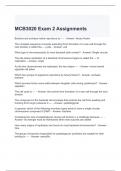 MCB3020 Exam 2 Assignments Questions and Answers