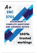 INC3701 Assignment 4 (COMPLETE ANSWERS) 2024 (867676) - DUE 24 July 2024