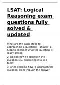 LSAT Logical Reasoning exam questions fully solved & updated