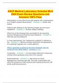 American Society for Clinical Pathology  ASCP Medical Laboratory Scientist MLS   :2024-2025 - EXAM PREPARATIONs COMPILATION BUNDLE  100% GUARANTEED SUCCESS