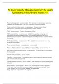  NPMA Property Management CPPS Exam Questions And Answers Rated A+.