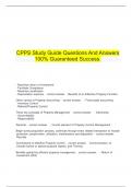   CPPS Study Guide Questions And Answers 100% Guaranteed Success.