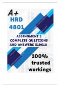 HRD4801 Assignment 3 (COMPLETE ANSWERS) 2024 (519610) - DUE 17 July 2024