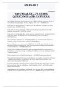 630 FINAL STUDY GUIDE QUESTIONS AND ANSWERS.