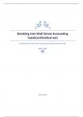 Breaking Into Wall Street Accounting Guide Question and answers already passed 