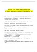 Sexual And Asexual Reproduction Questions And Answers 100% Graded A+.