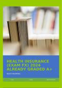 HEALTH INSURANCE (EXAM FX) 2024 ALREADY GRADED A+