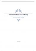 Real Estate Financial Modeling Question and answers correctly solved 