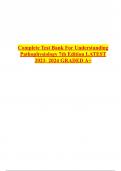 Test Bank For Understanding Pathophysiology 7th Edition By Sue E. Huether, Kathryn L. McCance |All Chapters, Complete Q & A, Latest| - Nursing