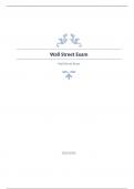 Wall Street Exam Question and answers verified to pass