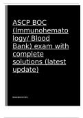 ASCP BOC (Immunohematology Blood Bank) exam with complete solutions (latest update)