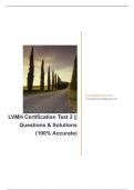 LVMH Certification Test 2 || Questions & Solutions (100% Accurate)