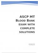ASCP MT Blood Bank exam with complete solutions (latest update)