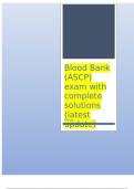 Blood Bank (ASCP) exam with complete solutions (latest update)