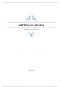 WSP Financial Modelling Question and answers already passed 