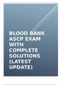 Blood Bank ASCP exam with complete solutions (latest update)