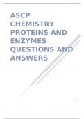 ASCP Chemistry Proteins and Enzymes questions and answers.