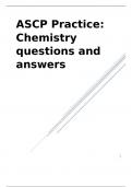 ASCP Practice Chemistry questions and answers.