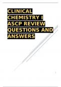 Clinical Chemistry I ASCP review (youlazy) questions and answers.