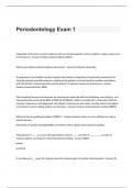 Periodontology Exam 1 Questions and Answers