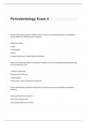 Periodontology Exam 2 Questions and Correct Answers