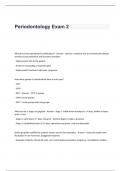 Periodontology Exam 2 Correct Questions and Answers