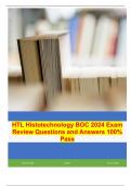 HTL Histotechnology BOC 2024 Exam Review Questions and Answers 100% Pass