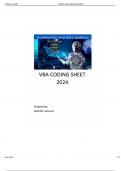 AIN3701 VBA Coding Sheet 2024 1