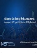 Guide to Conducting Risk Assessments Overview of NIST Special Publication 800-30, Revision 1 PowerPoint Presentation