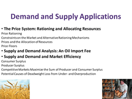 Demand, supply and market equilibrium revision2