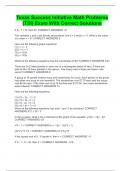 Texas Success Initiative Math Problems (TSI) Exam With Correct Solutions