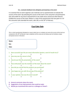 UNIT 18 D2 – evaluate feedback from delegates participating in the event